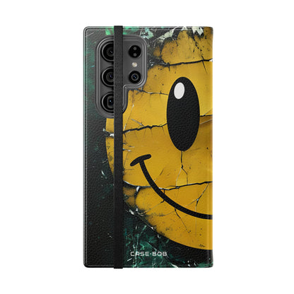 Cracked Smiley - Samsung S23 Ultra Case - Wallet