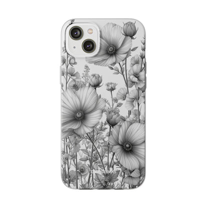 Monochrome Flora | Flexible Phone Case for iPhone