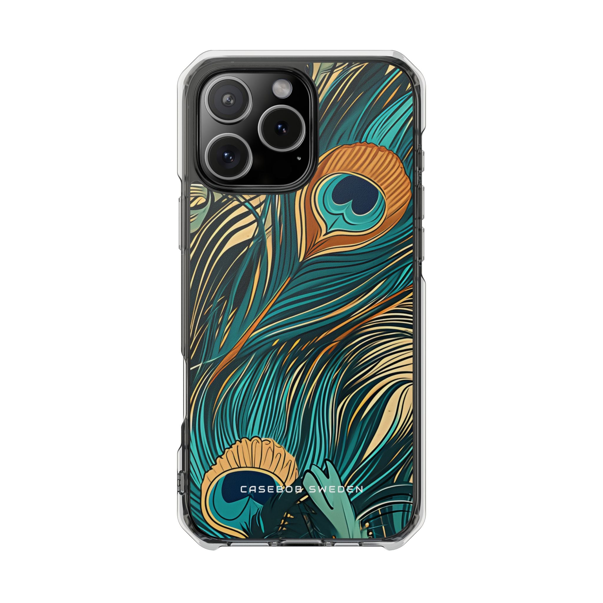 Jugendstil Pfau Eleganz iPhone 16 - Klare Impact Handyhülle