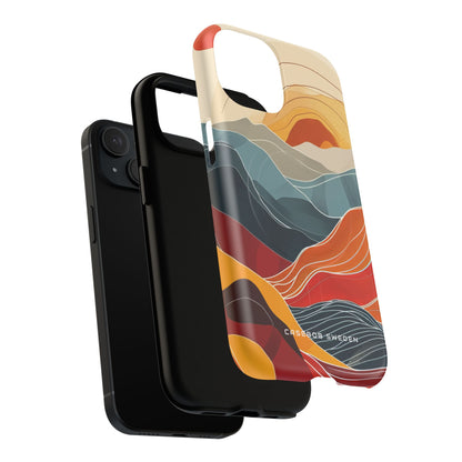 Harmonic Flow of Lines and Color iPhone 15 | Tough+ Phone Case