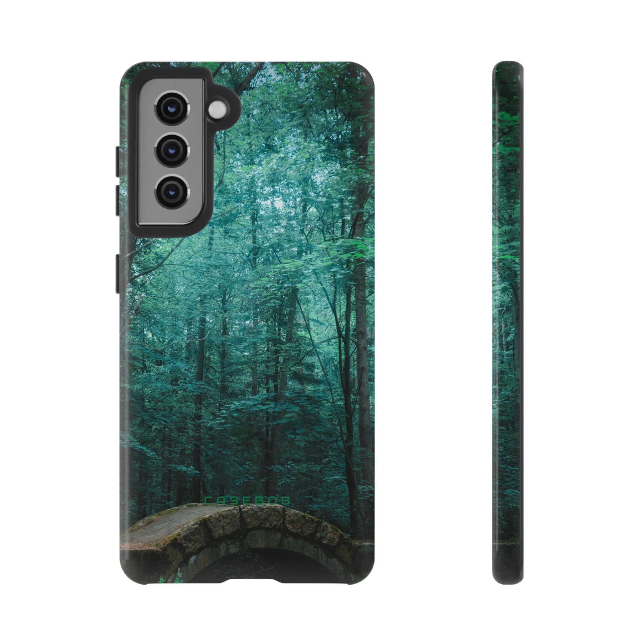 Mystical Forest with Stone Bridge - Protective Phone Case