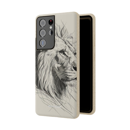 Majestic Linework Lion | Biodegradable Phone Case