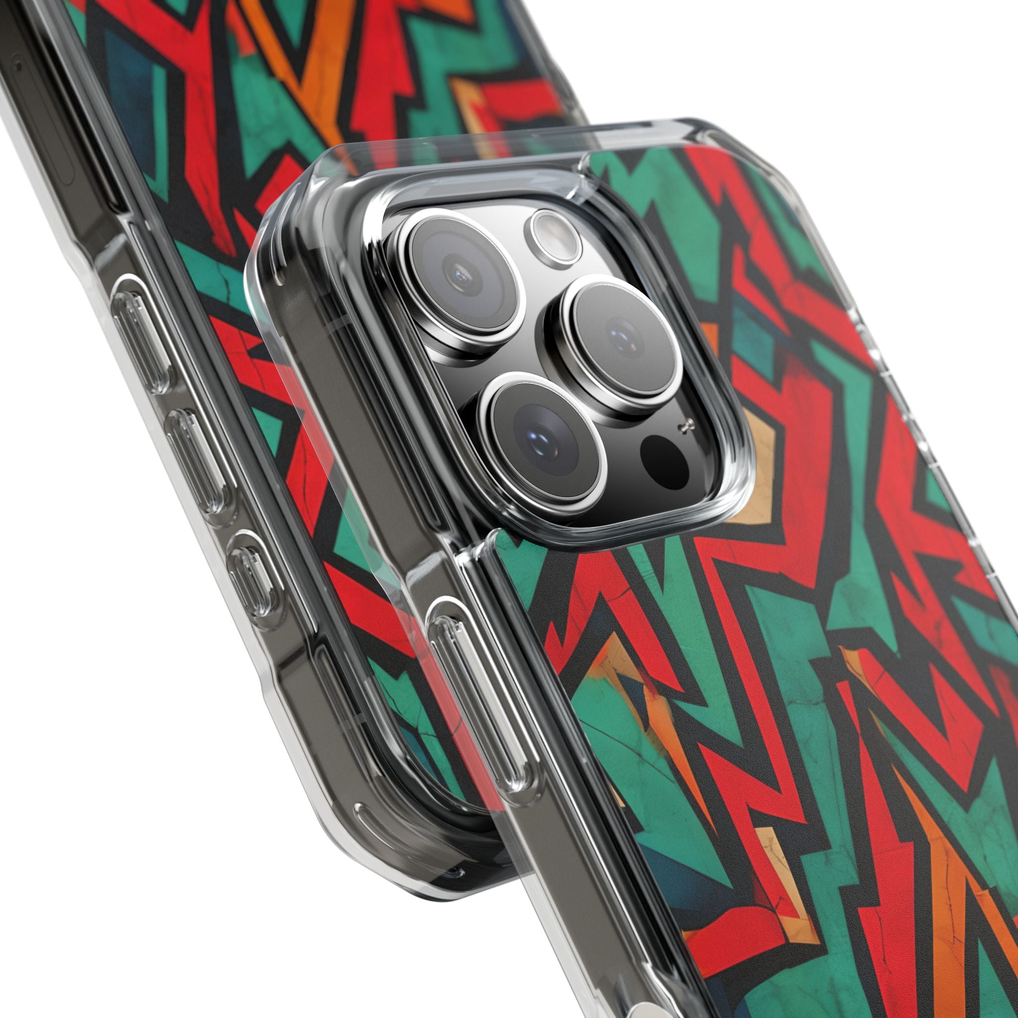 Vivid Geometry Dance iPhone Case - Impact