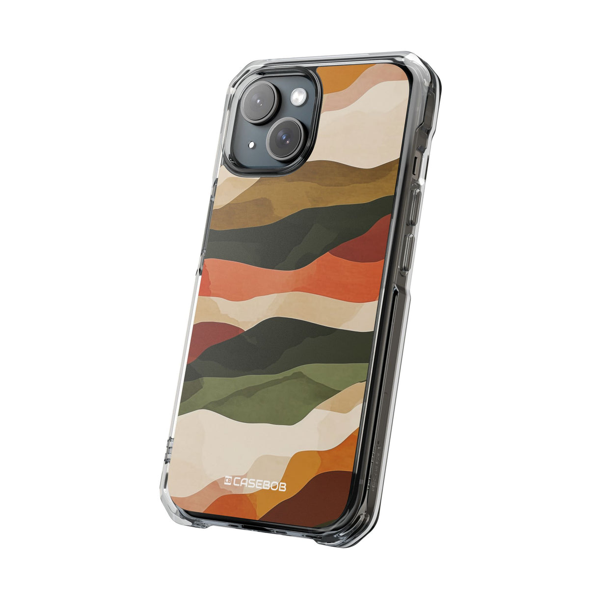 Earth Tone Pattern | Phone Case for iPhone (Clear Impact Case - Magnetic)