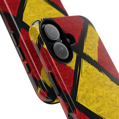 Cracked Diamond Grid iPhone 16 Pro - Tough