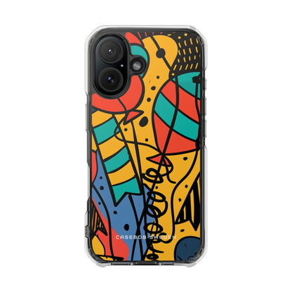 Playful Lines in Motion iPhone 16 - Clear Impact Phone Case