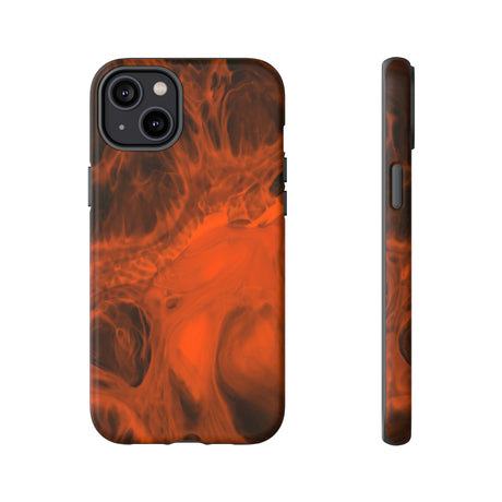 Red Flame Ink Art iPhone Case (Protective) iPhone 14 Plus Matte Phone Case