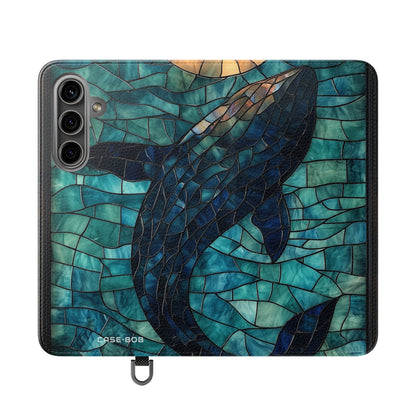 Blue Whale Mosaic - Samsung S24 Case - Wallet
