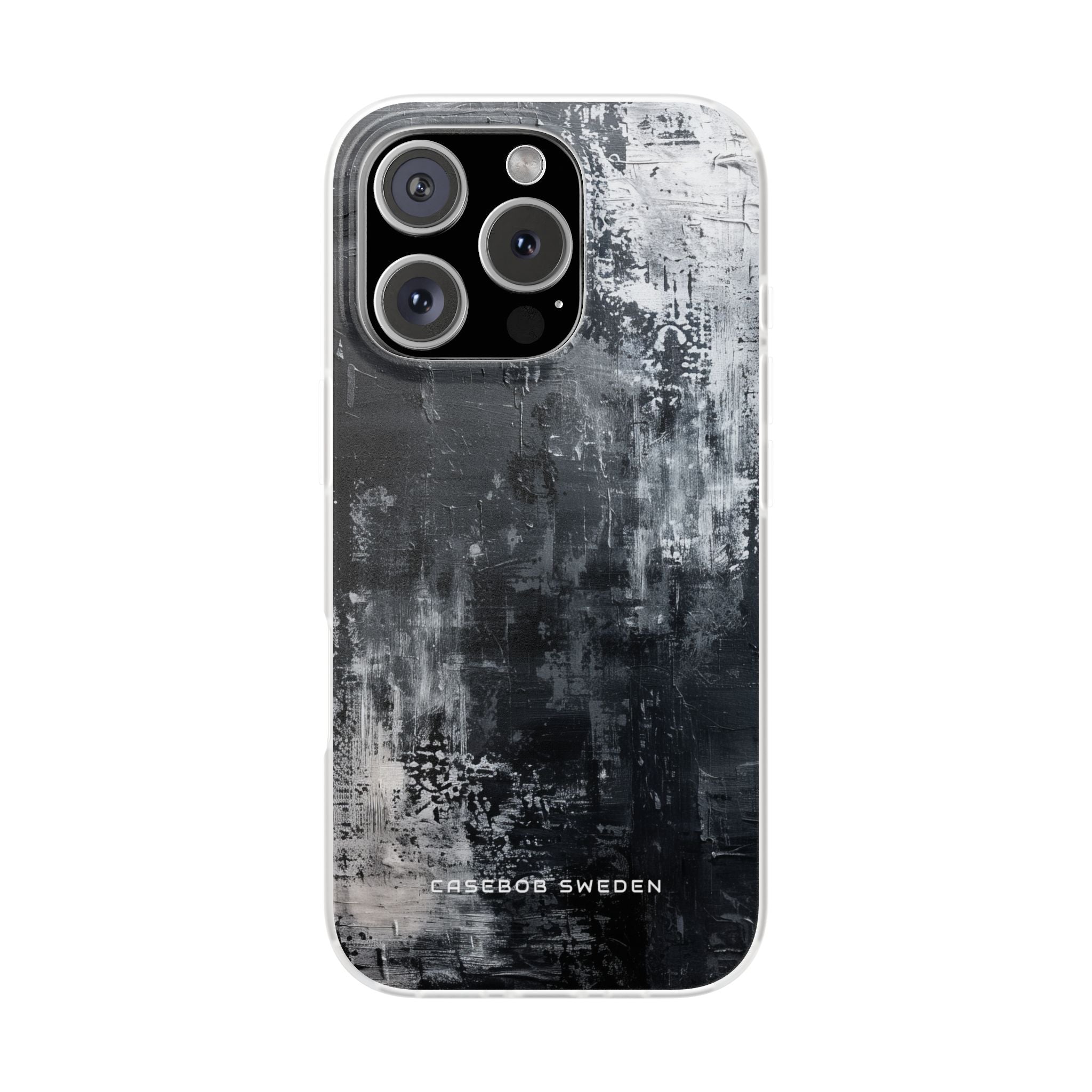 Textured Monochrome Blossom iPhone 16 - Flexi Phone Case