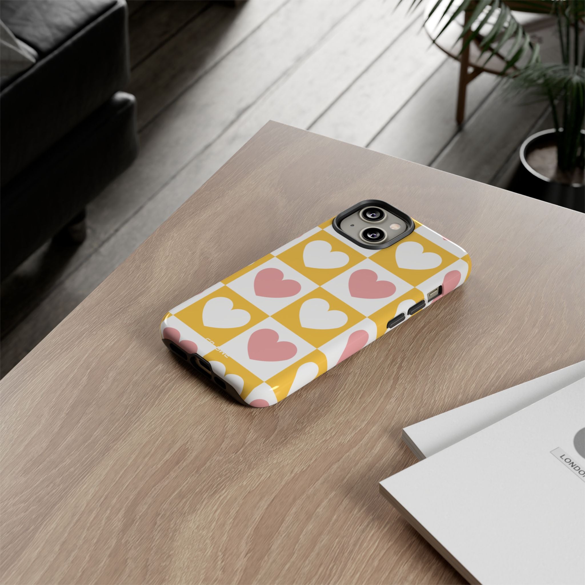 Heart Grid Harmony - iPhone Case