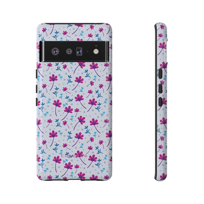 Purple Flower Pattern - Protective Phone Case