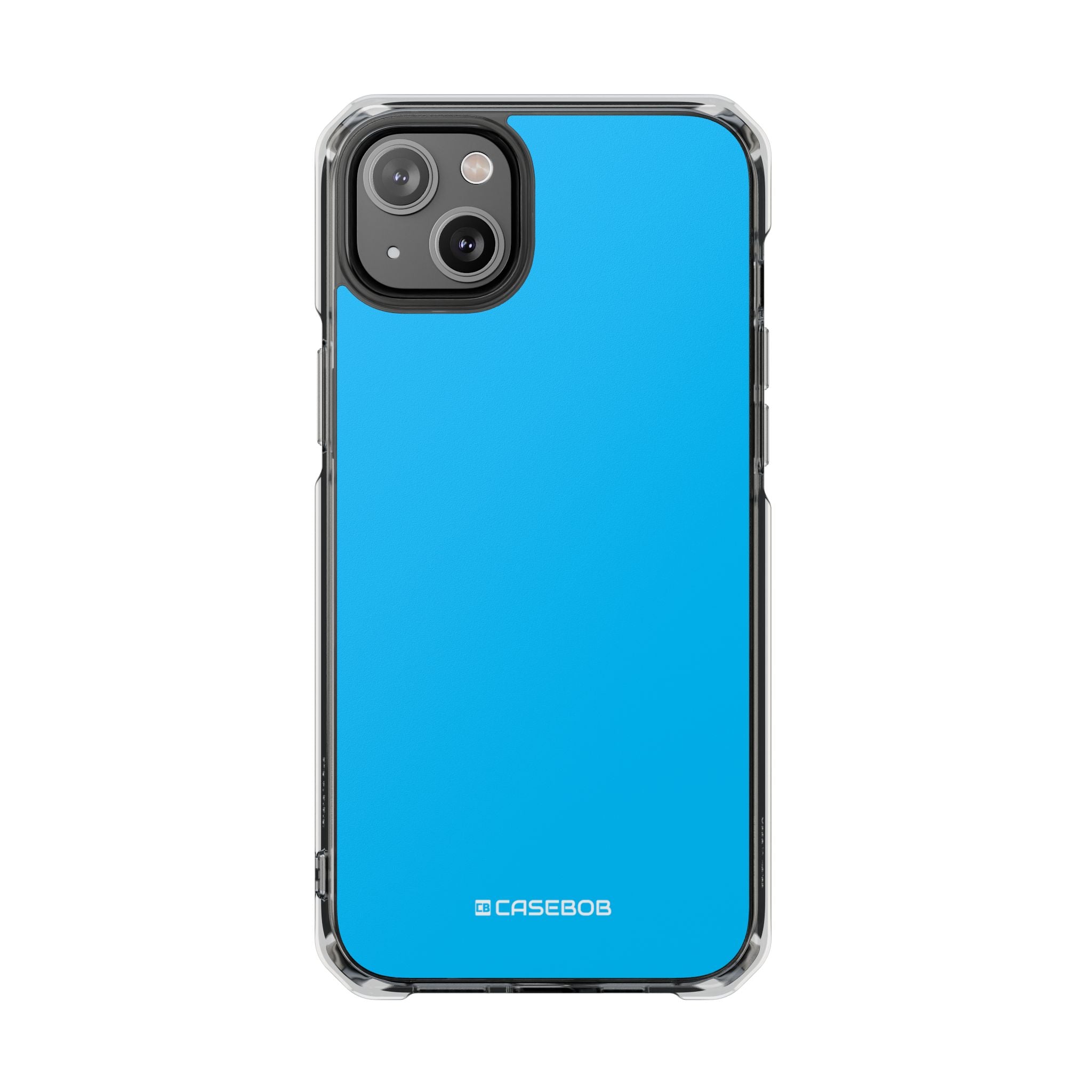 Deep Sky Blue - Clear Impact Case for iPhone