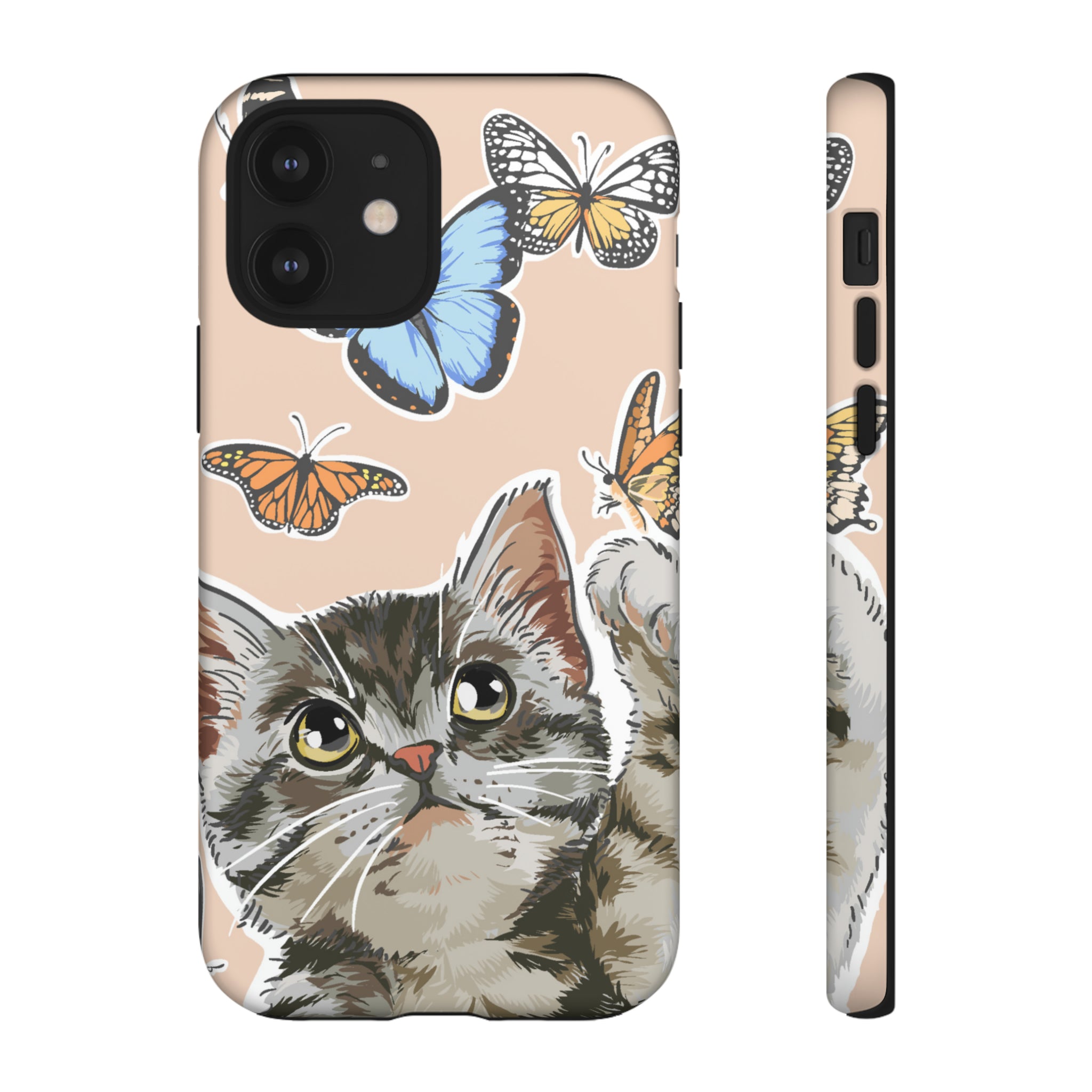 Cute Cat Butterflies - Protective Phone Case