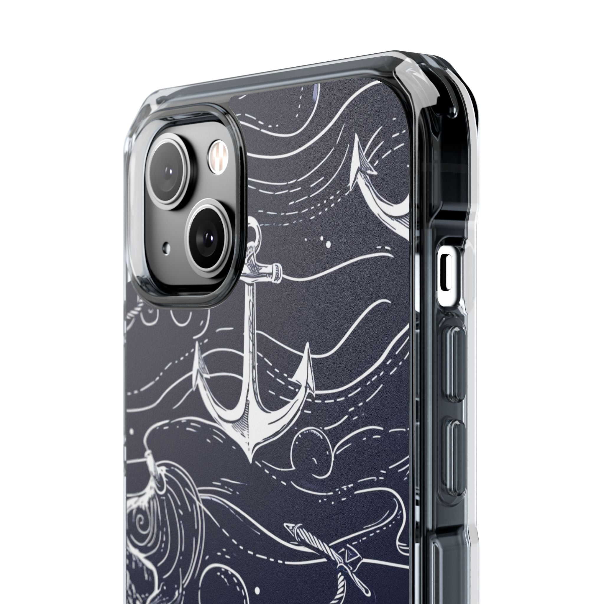 Gradient Anchorflow Waves iPhone 14 - Clear Impact Phone Case