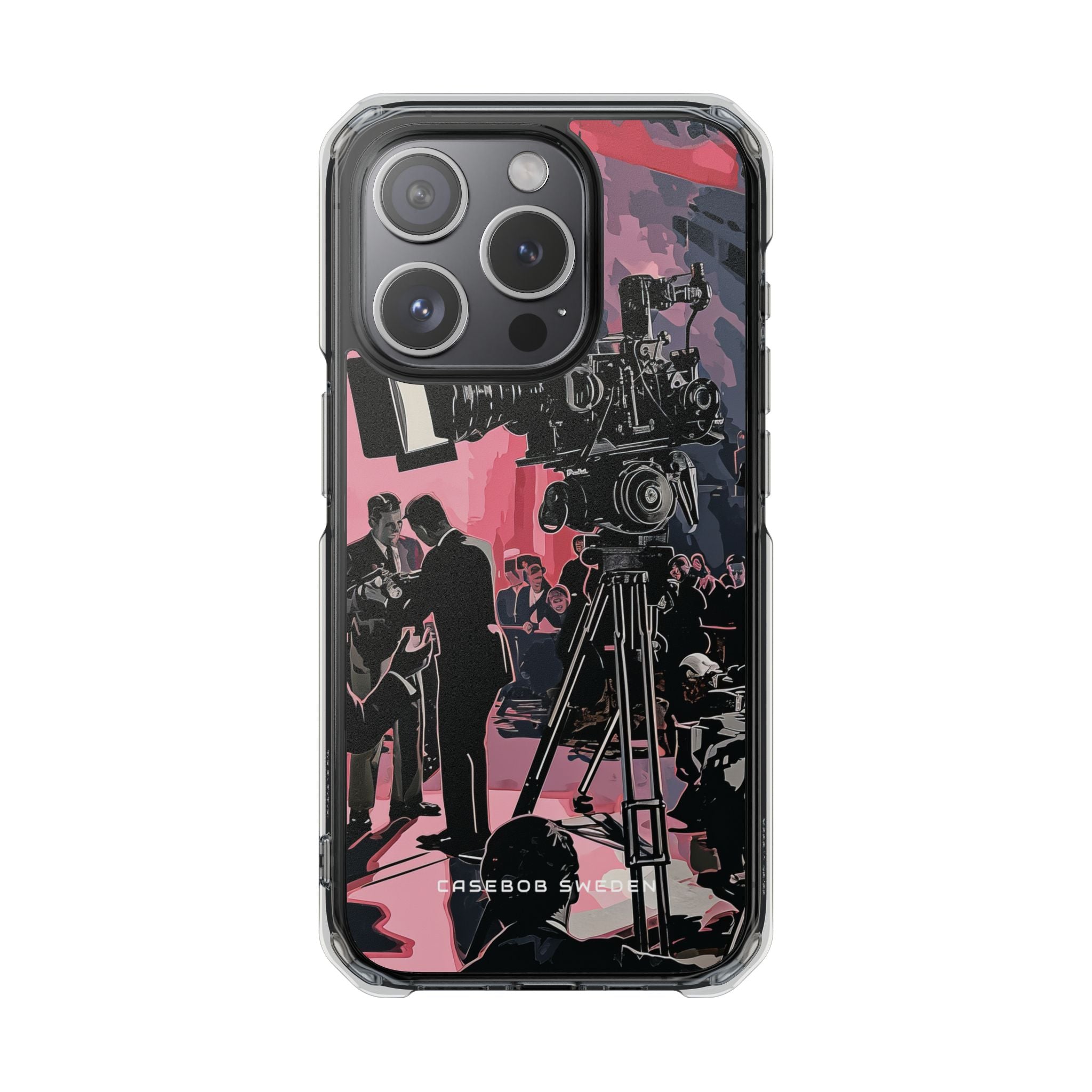 Retro Cinematic Spotlight iPhone 15 - Clear Impact Phone Case