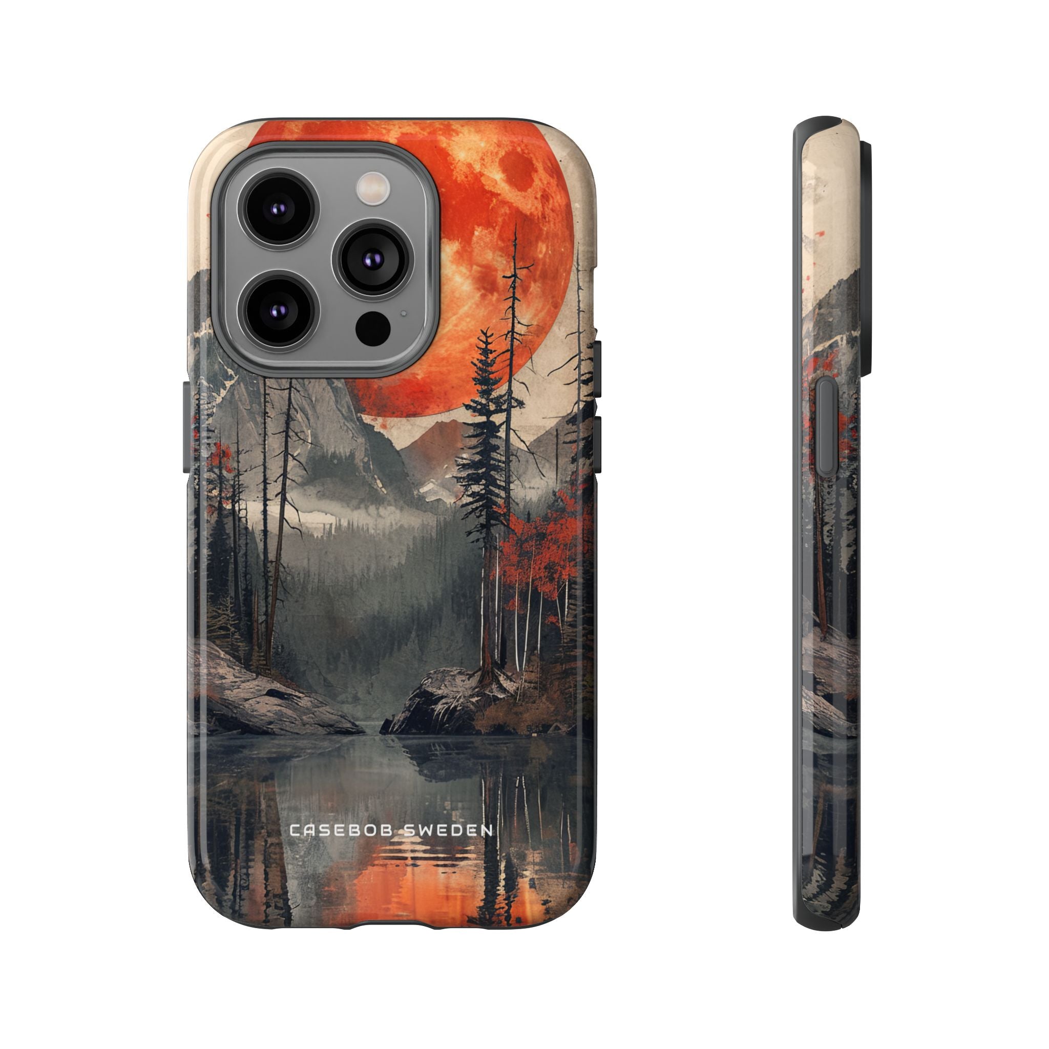 Celestial Glow Over Reflective Landscape iPhone 14 - Tough Phone Case