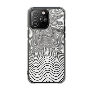 Fluid Waves - Phone Case for iPhone (Clear Impact - Magnetic)