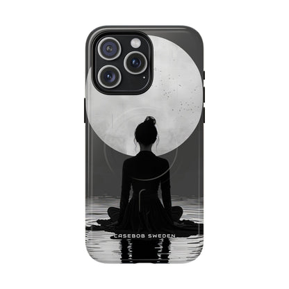 Zen Serenity Moon Reflection iPhone 15 | Tough+ Phone Case