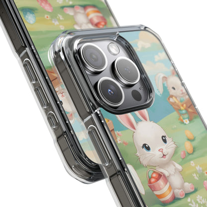 Bunnies Hunt Eggs iPhone Case - Impact