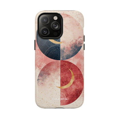 Golden Crescent Circles iPhone 14 Pro Max Case - Tough+