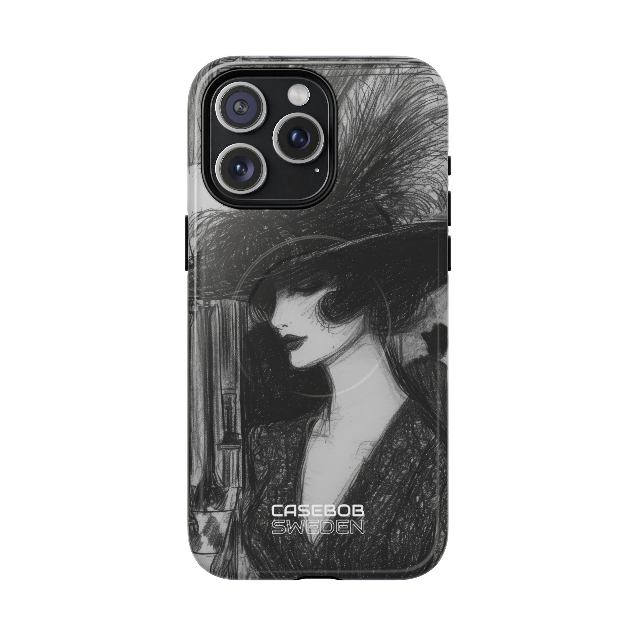 Vintage Feather Elegance iPhone 15 - Tough+
