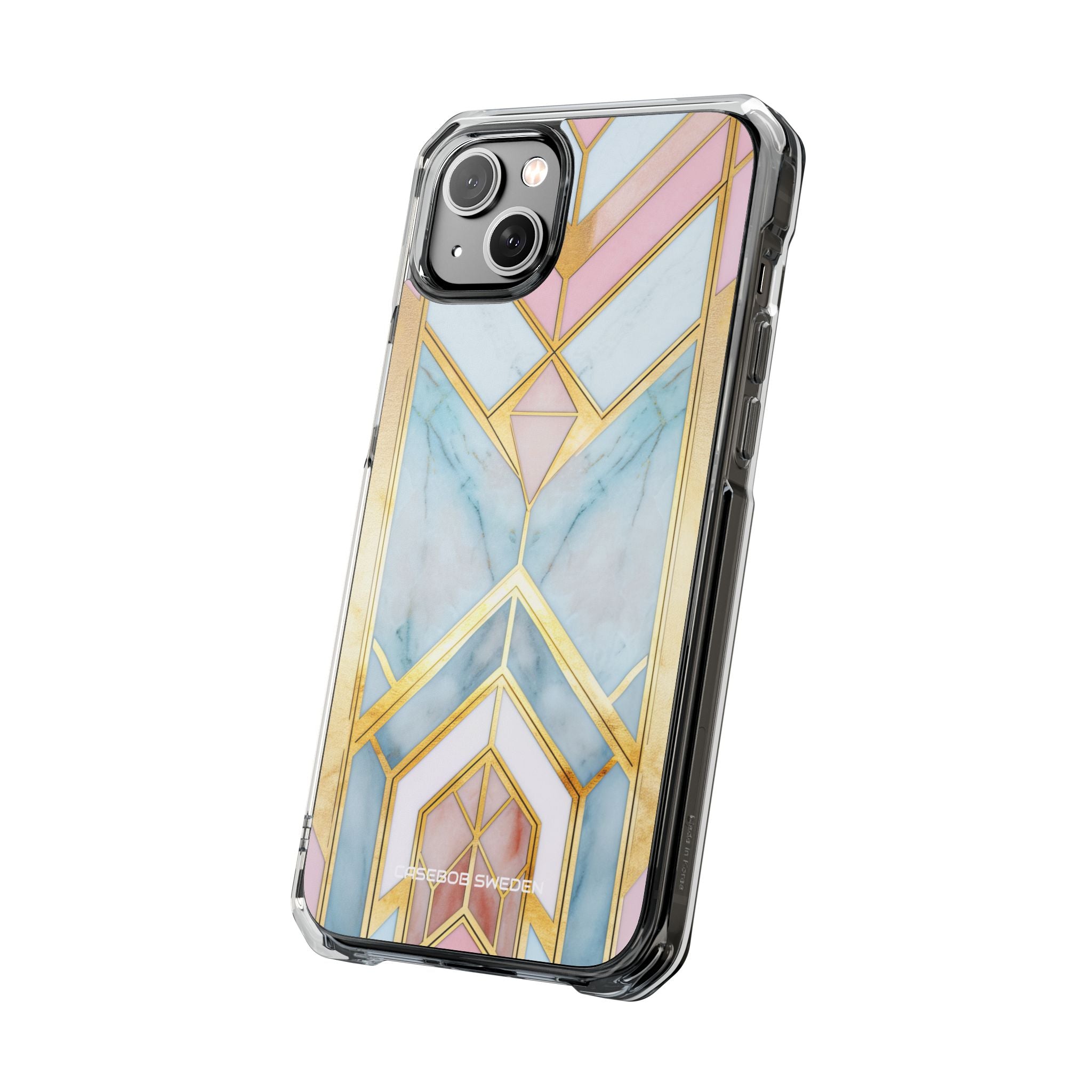 Gold Pink Art Deco - Clear Impact iPhone 14 Phone Case