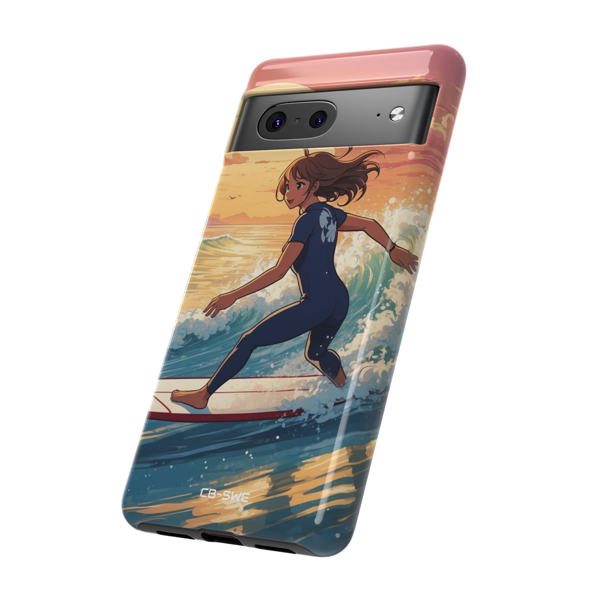 Surfing Into Sunset - Google Pixel Case