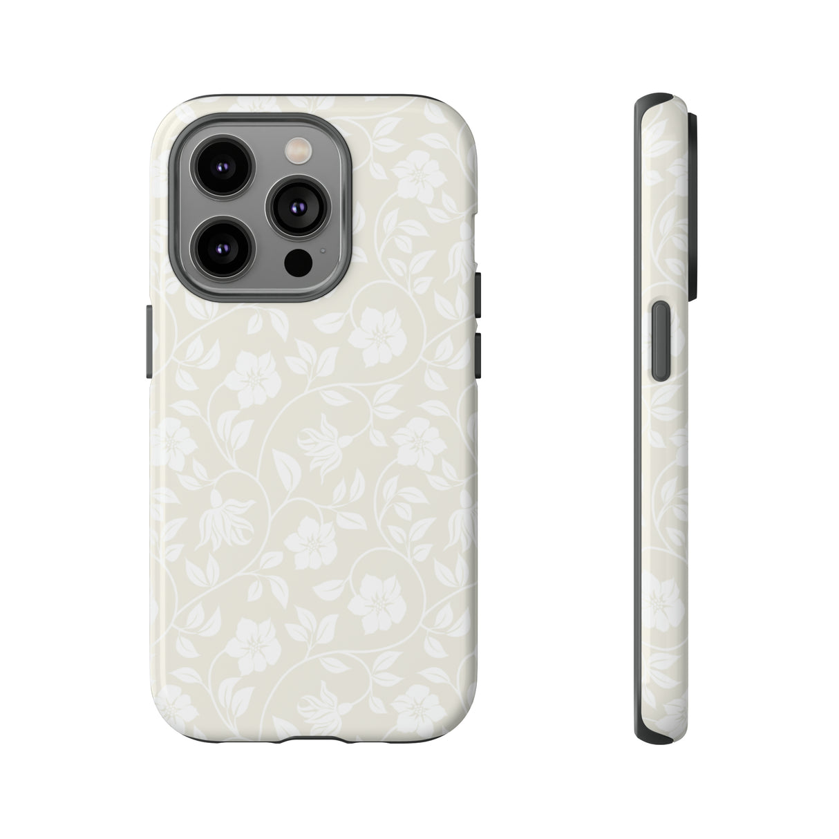 Light Color Floral iPhone case - Protective Phone Case