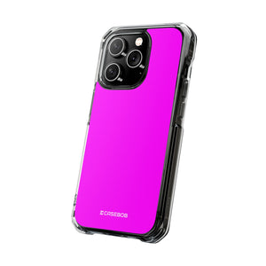 Magenta | Handyhülle für iPhone (Clear Impact Case - Magnetisch) 