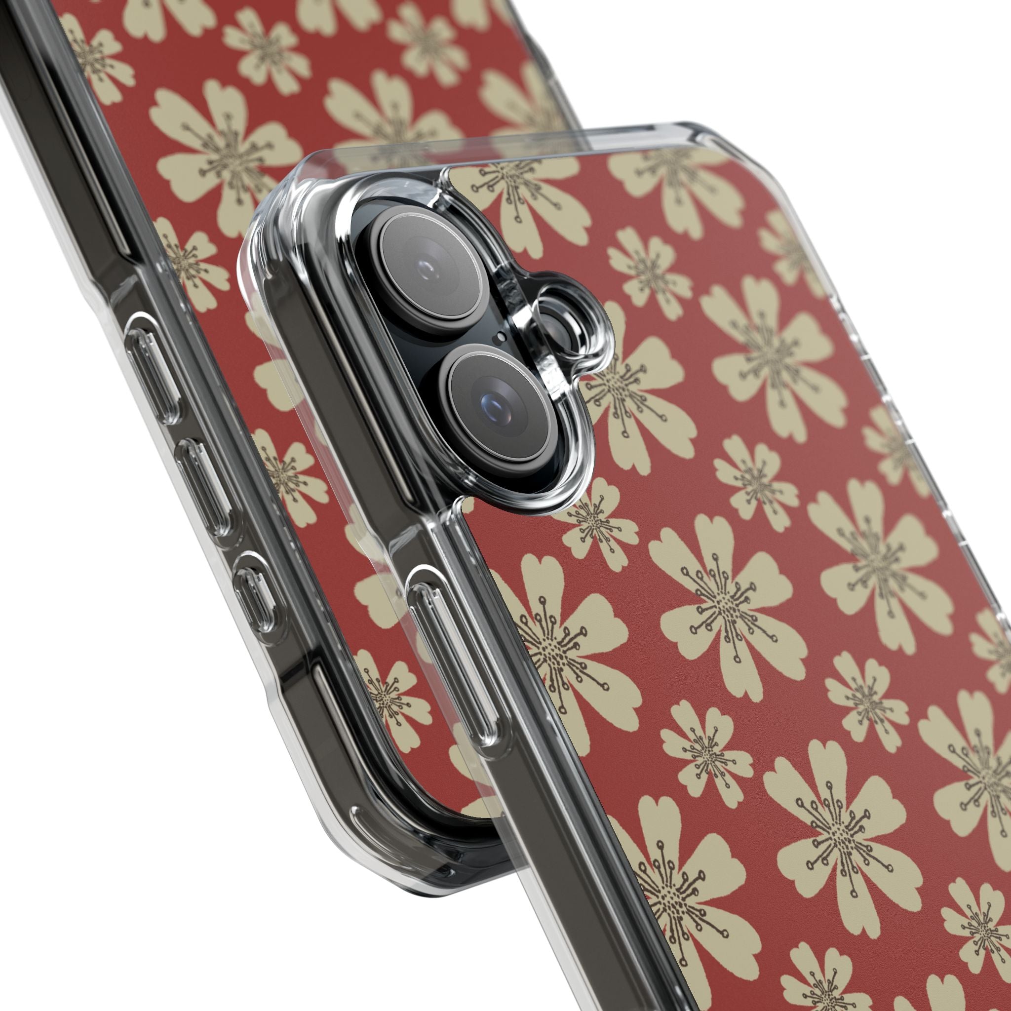 Retro Red Florals iPhone Case - Impact