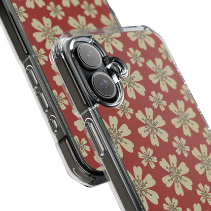 Retro Red Florals iPhone Case - Impact