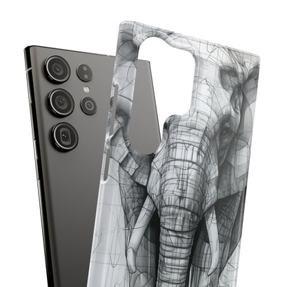 Elephant Line Geometry Samsung S23 - Slim Phone Case