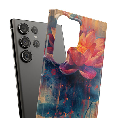 Lotus Blossom Art - Slim Samsung S23 Phone Case