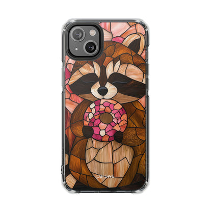 Raccoon Holds Donut iPhone Case - Impact