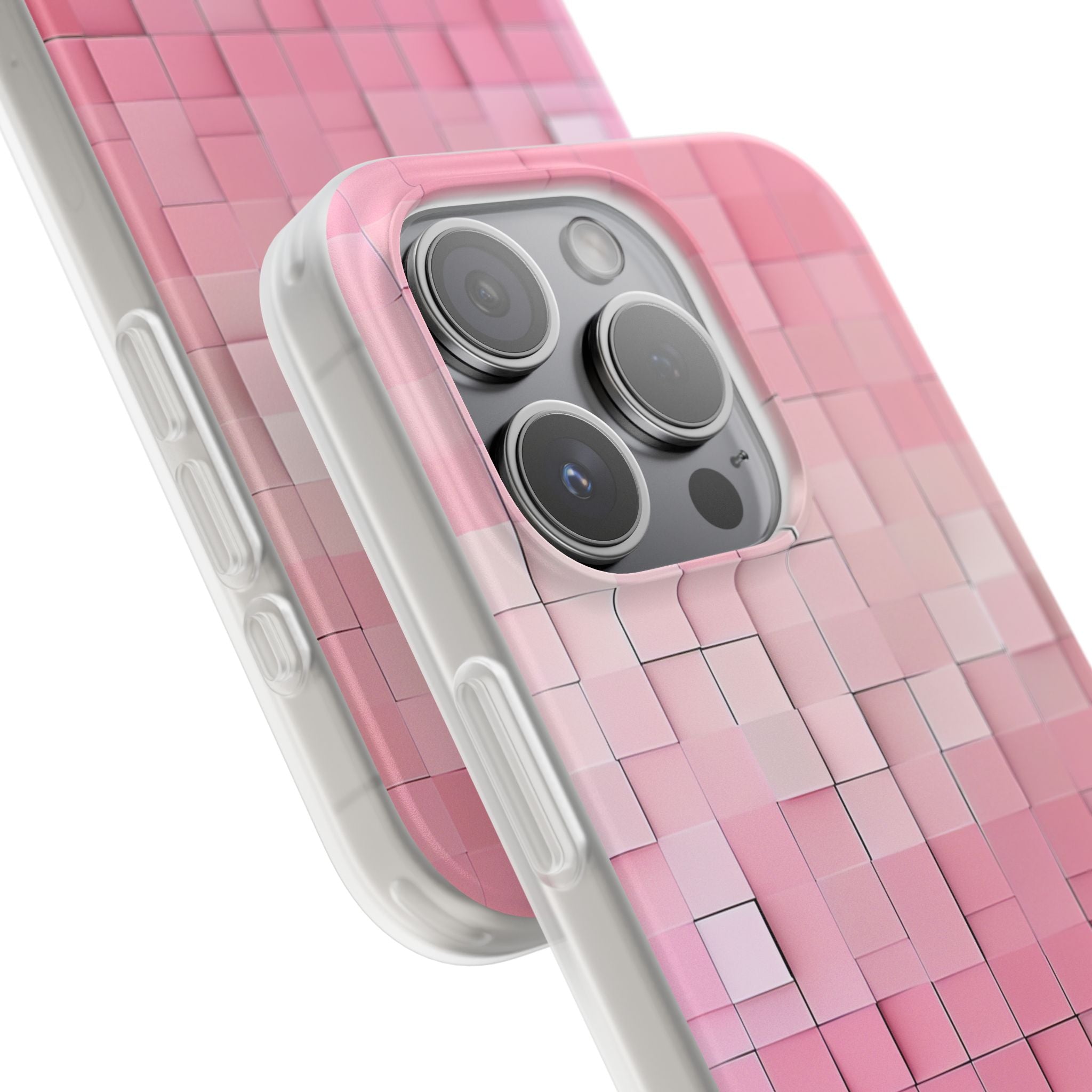 Gradient Pink Mosaic iPhone 15 - Flexi Phone Case