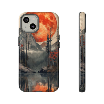 Abstract Wilderness Wonders: A Geometric Journey - Protective Phone Case