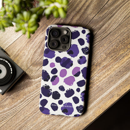 Purple Inkblots iPhone 15 - Tough Phone Case