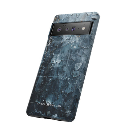 Weathered Blue Tapestry with Cracked Layers Google Pixel 6 - Tough Phone Case