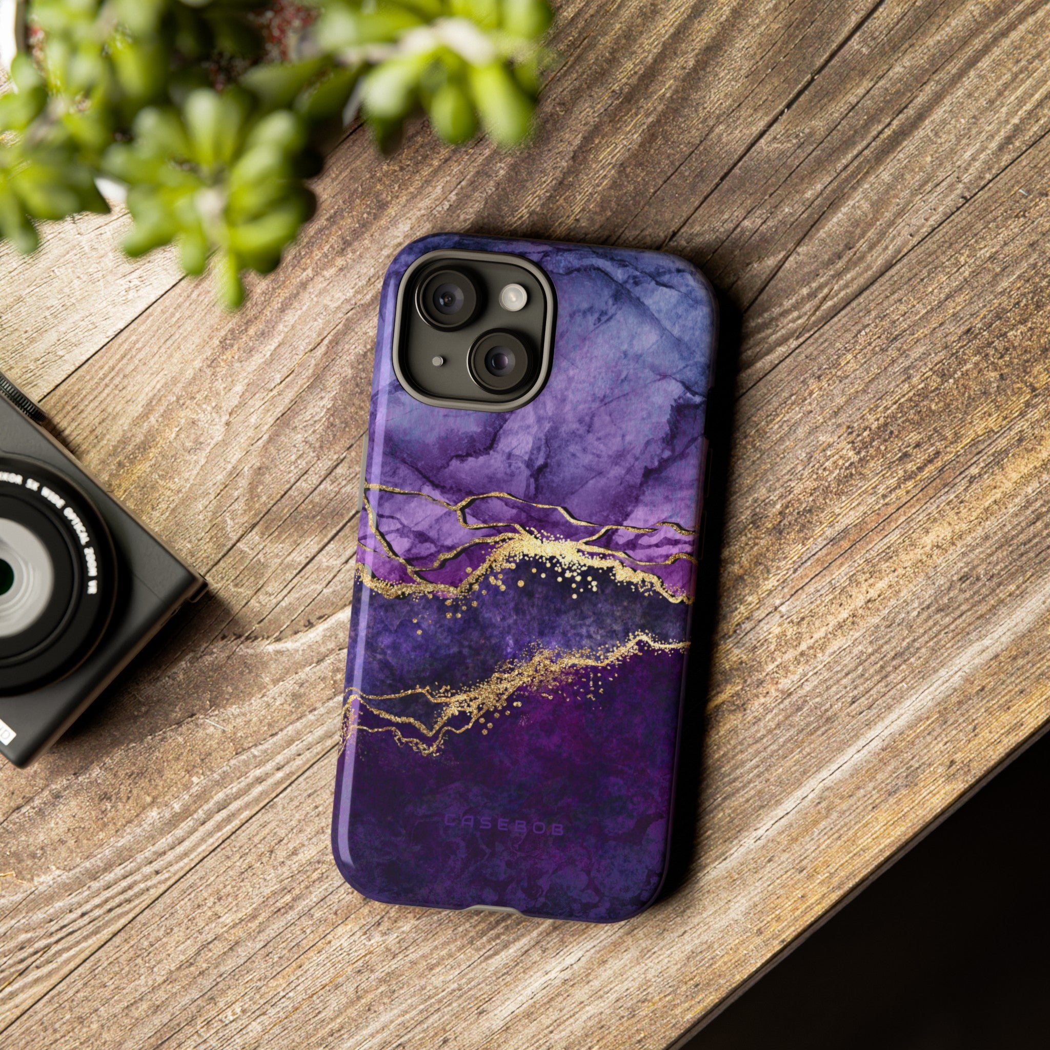 Purple Blue Marble - Protective Phone Case