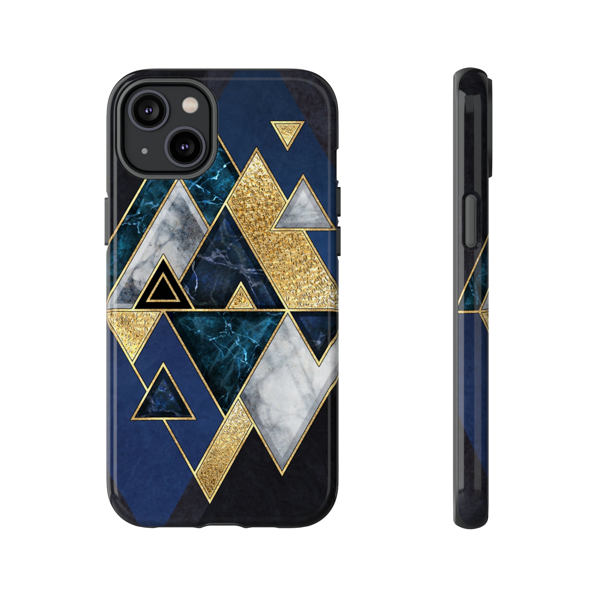 Dark Blue Geometric - Protective Phone Case