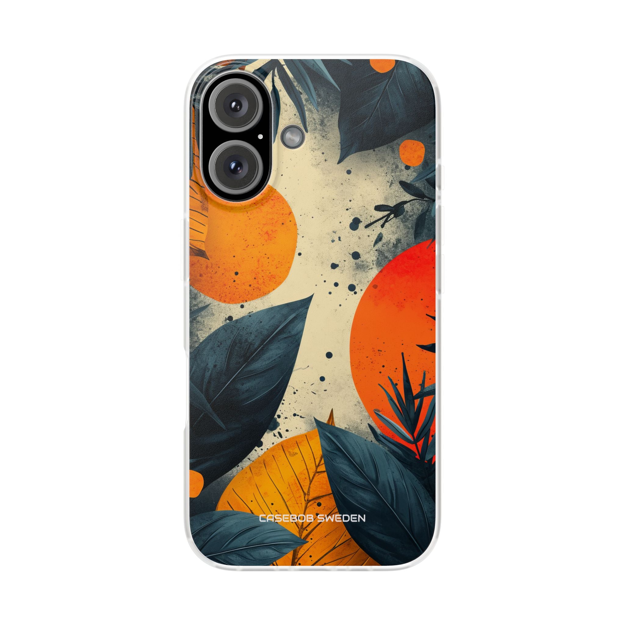 Tropical Blue Leaves - Flexi iPhone 16 Phone Case