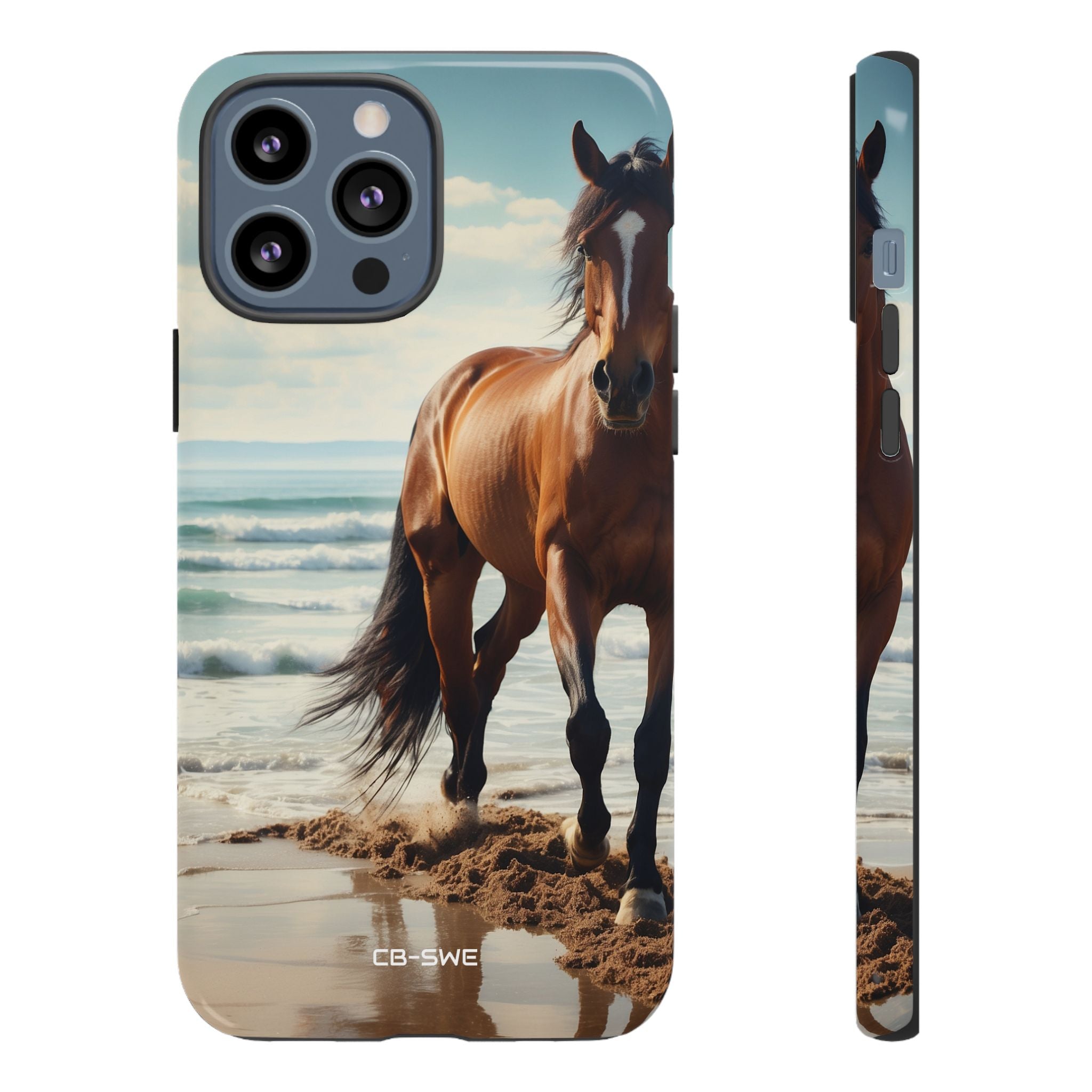 Horse Gallops Shoreline - iPhone Case