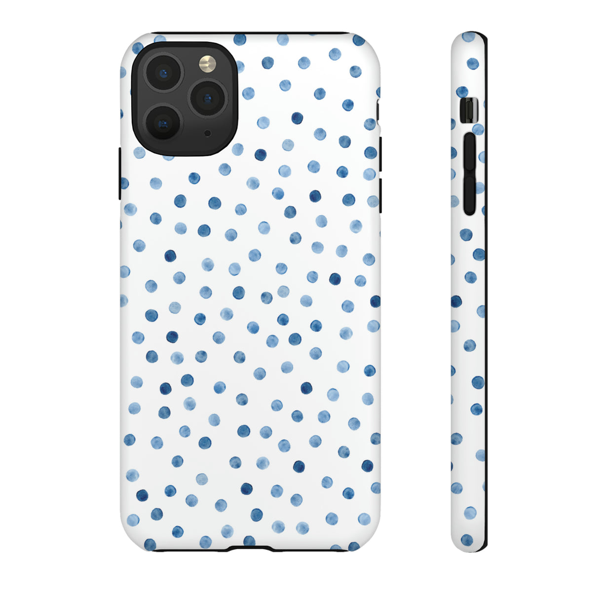 Blue Dots Pattern - Protective Phone Case