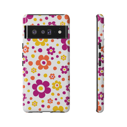 Retro Floral Playfulness - Google Pixel Case
