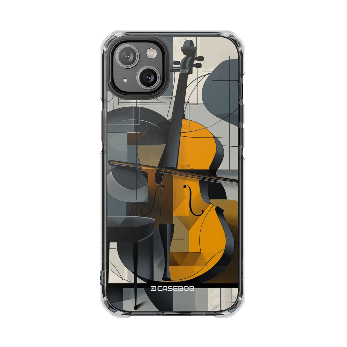 Cello Abstraction - Phone Case for iPhone (Clear Impact - Magnetic)