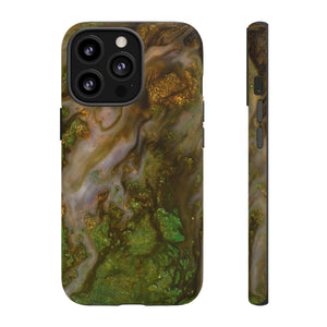 Smaragd Green Ink Art - Protective Phone Case