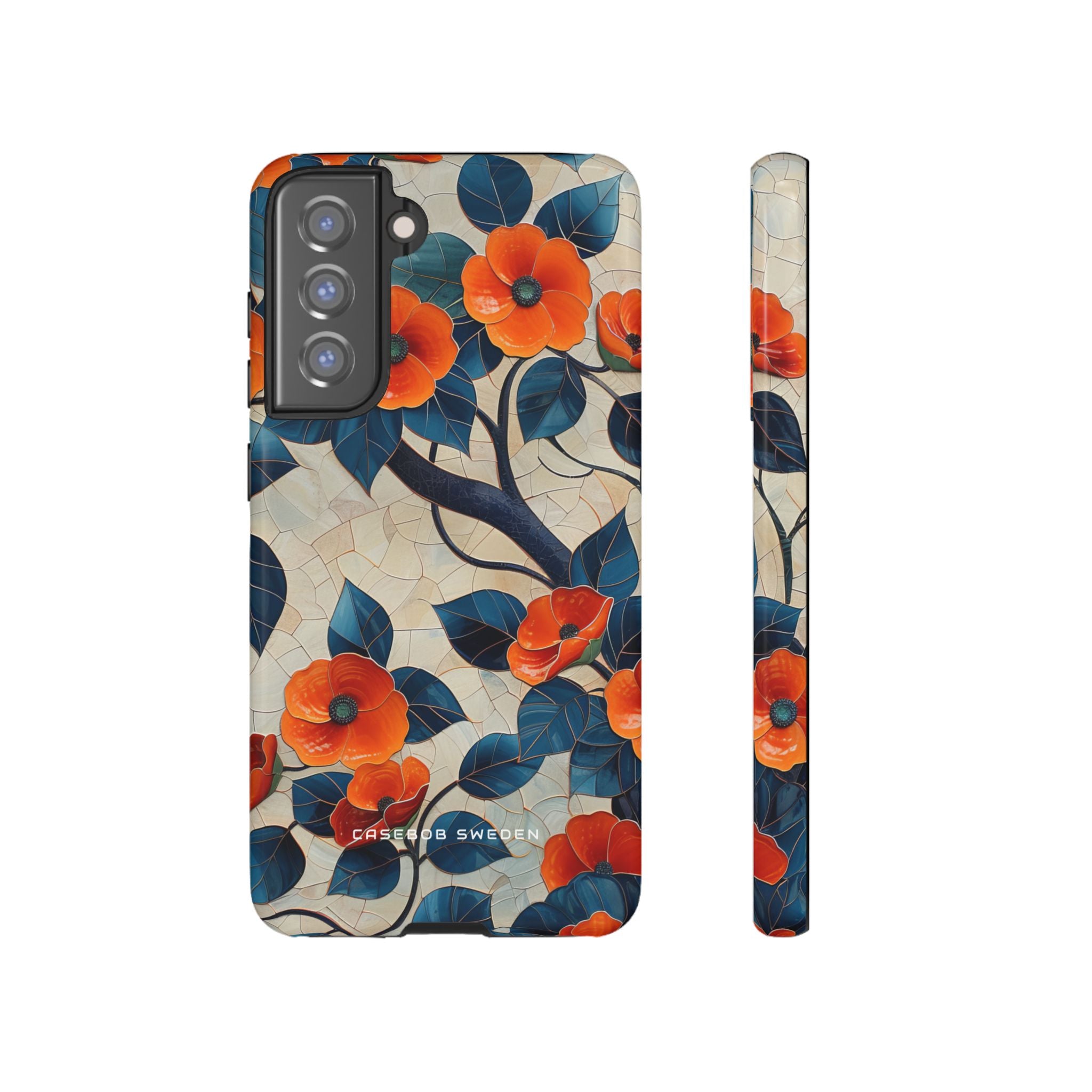 Orange Blossoms Mosaic Harmony  Samsung S21 - Tough Phone Case