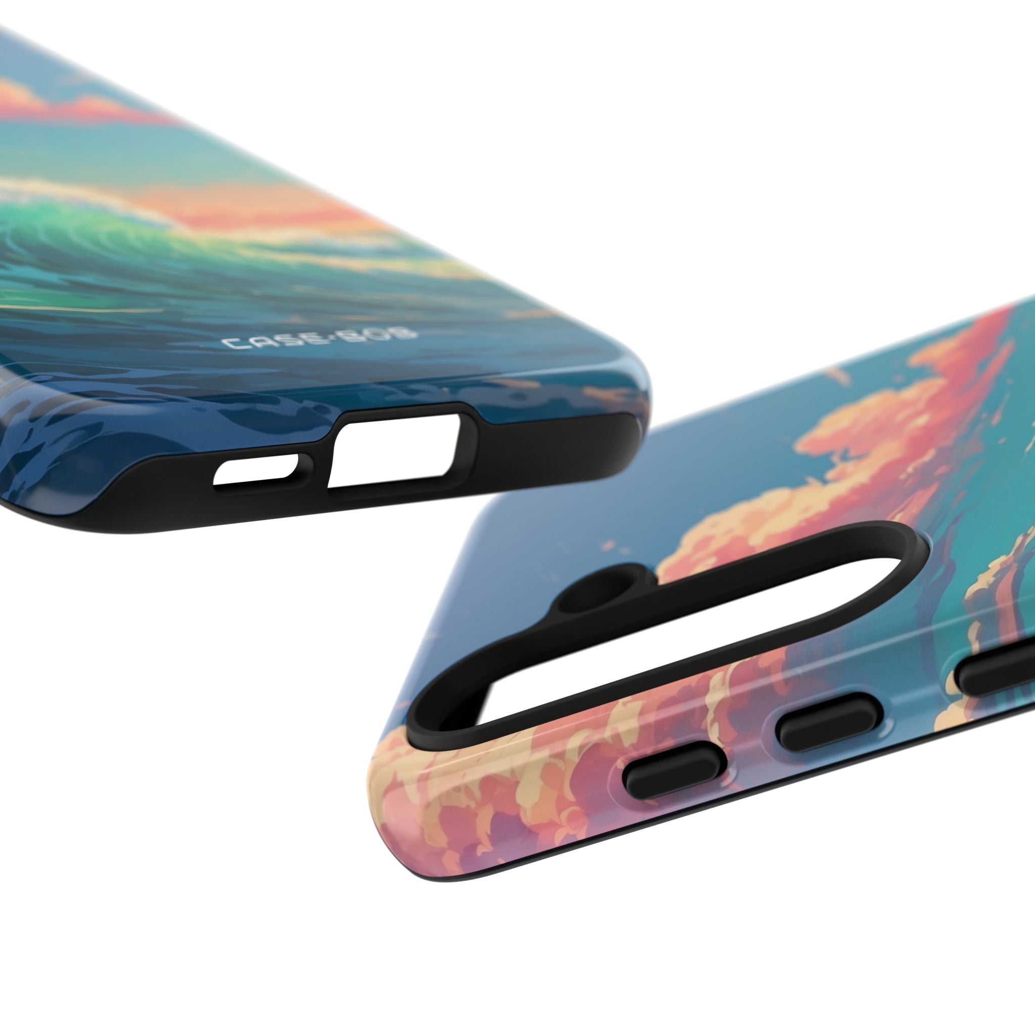 Turquoise Curl Samsung S24 Case - Tough