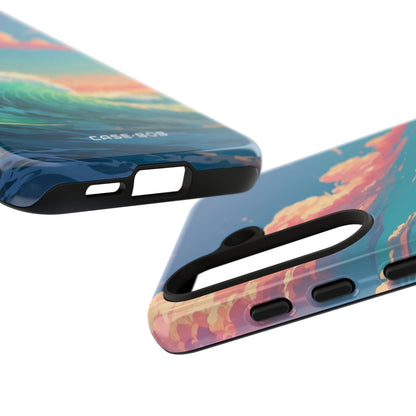 Turquoise Curl Samsung S24 Case - Tough