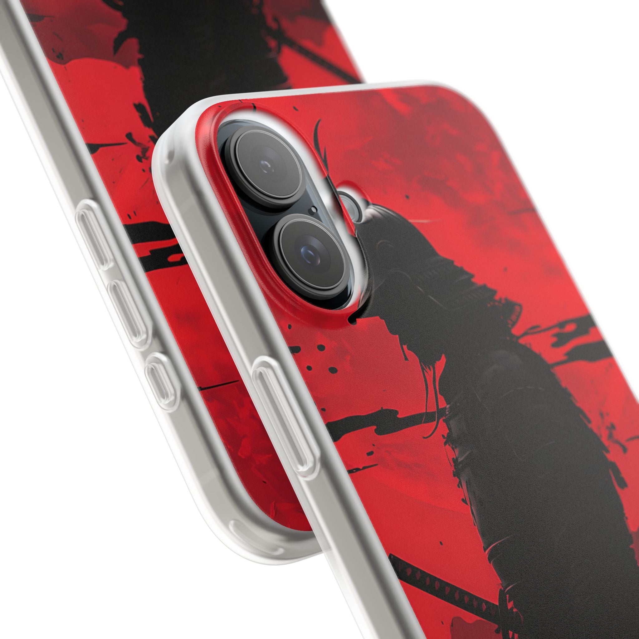 Crimson Samurai iPhone 16 Plus Case - Soft